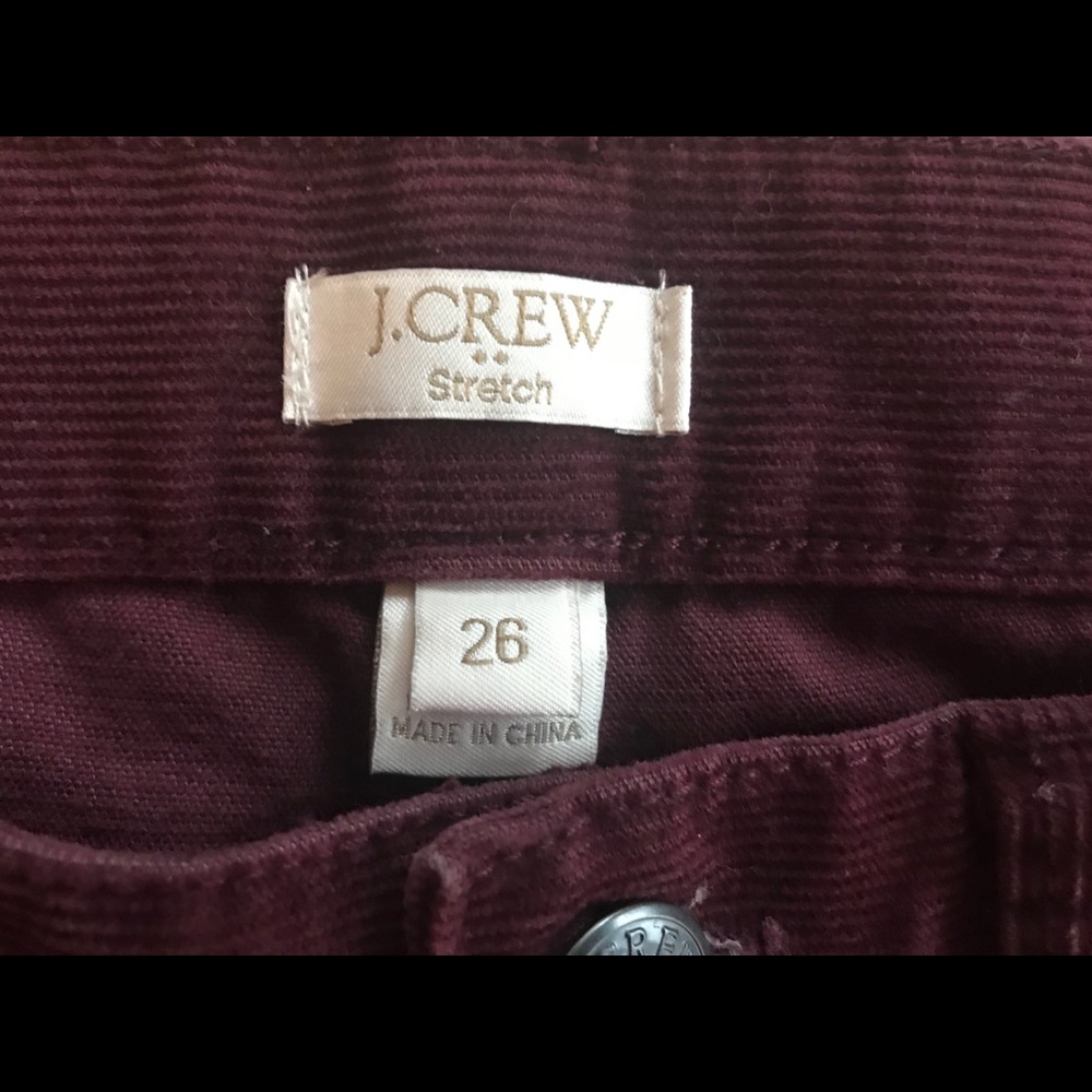 J. Crew Burgundy Cords ( 26 Reg )
